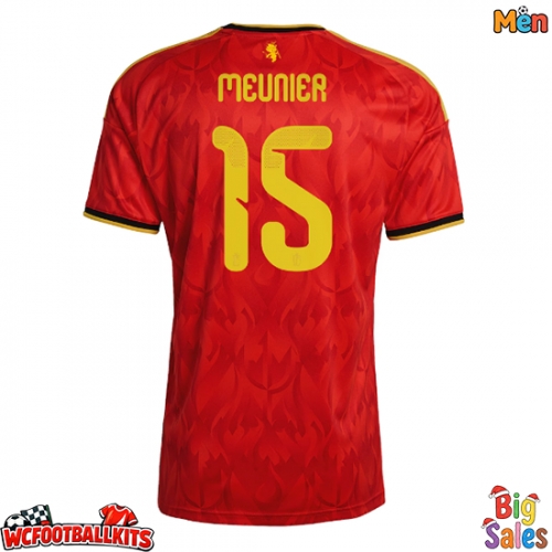 Belgium Thomas Meunier #15 Replica Home Stadium Shirt World Cup 2026 Short Sleeve